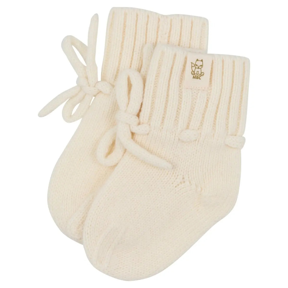 Baby slofjes Cream (Merinowol/Cashmere ) - Moalie