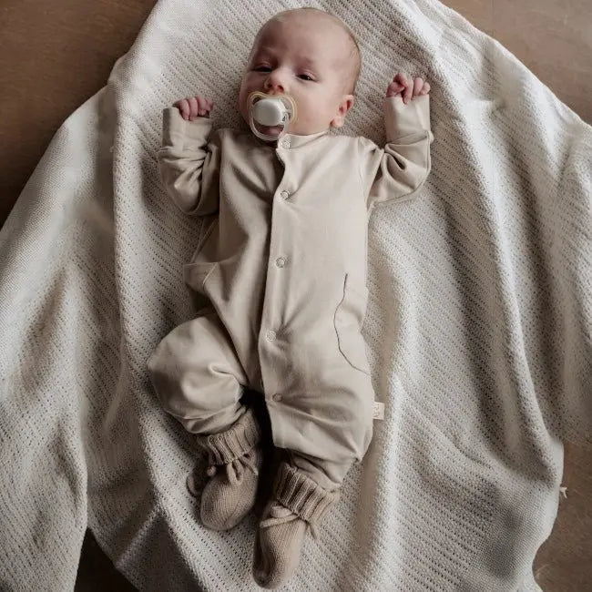 Baby slofjes Latte (Merinowol/ Cashmere) - Moalie