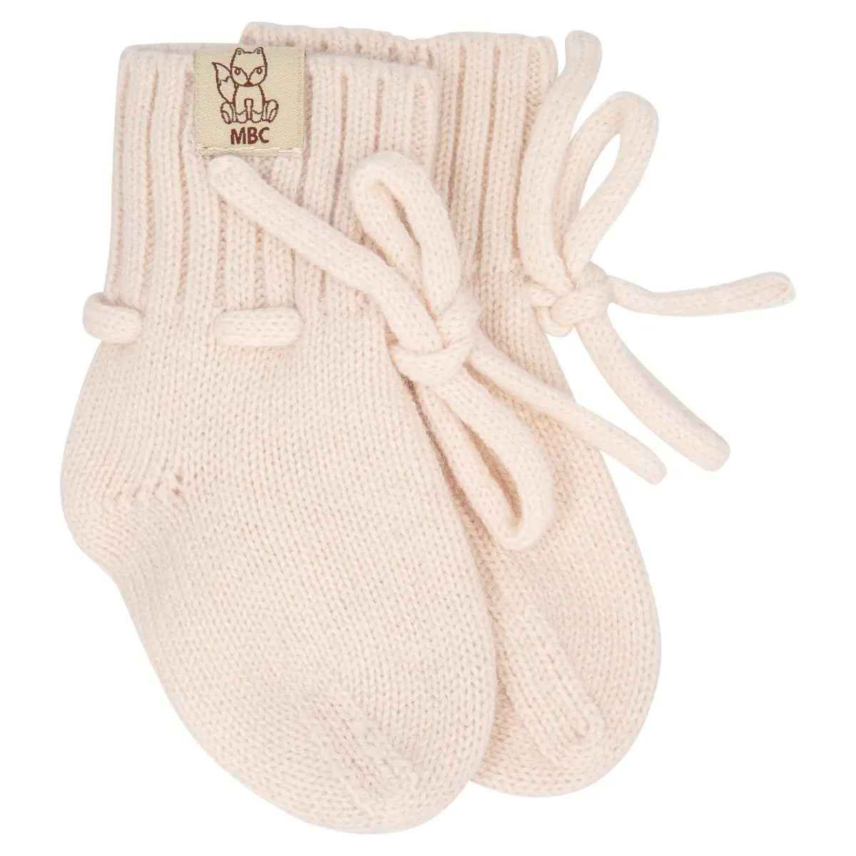 Merino wollen baby slofjes Ecru - Moalie