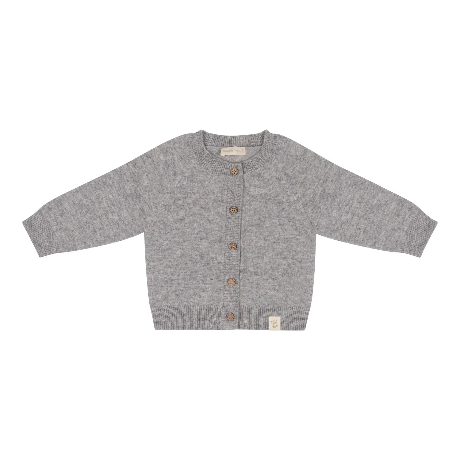 Baby vestje van merinowol en cashmere in zacht grijs