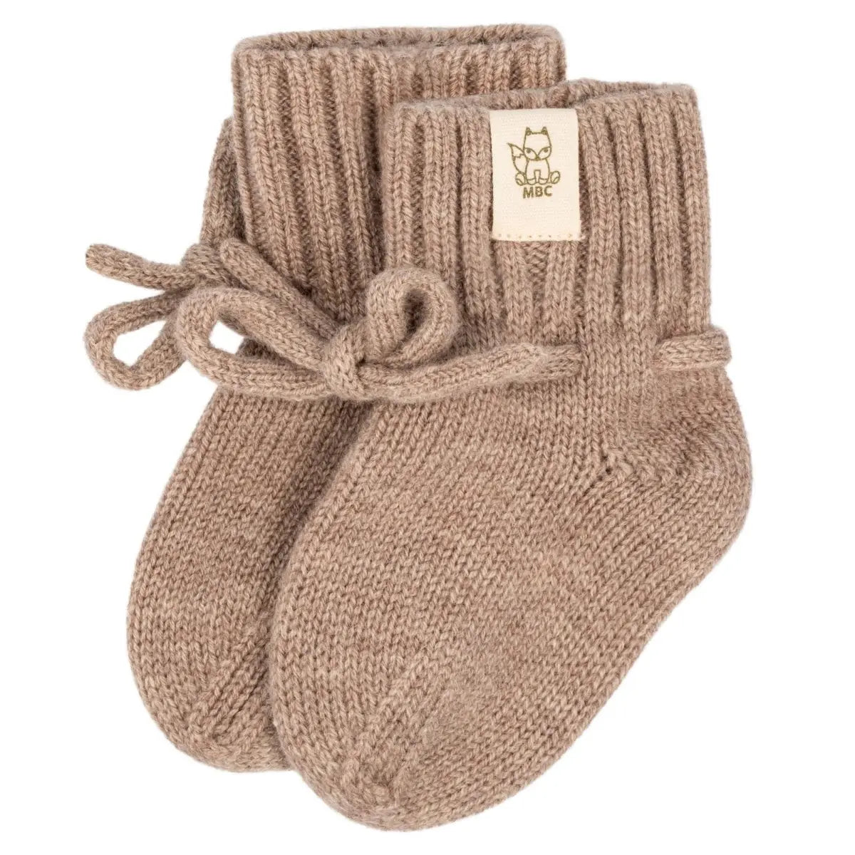 Merino wollen babyslofjes Camel - Moalie