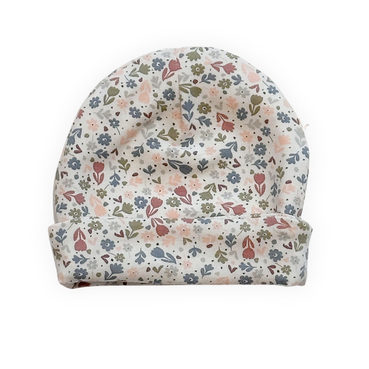 Gebloemde baby muts