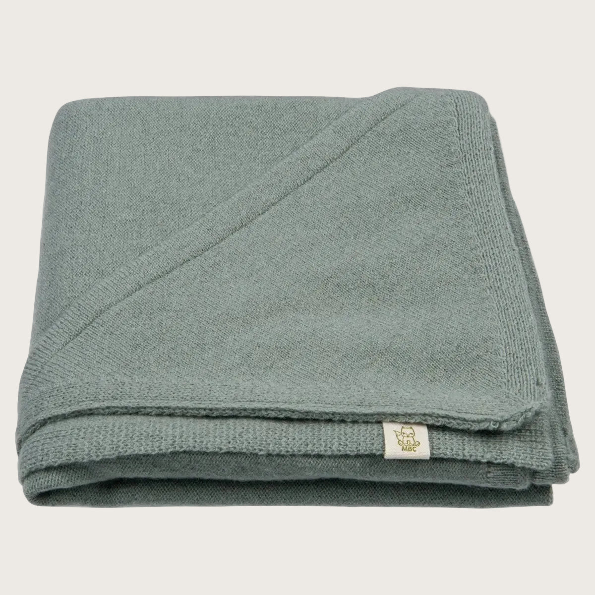 Sage groen 3 in 1 baby wieg deken van luxe merinowol en cashmere- Moalie