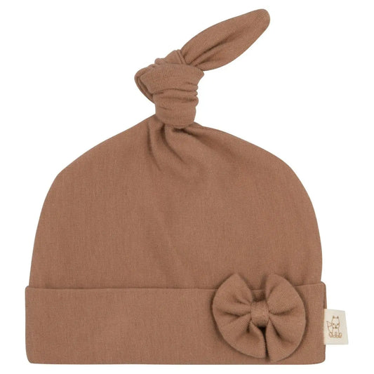 Baby Button Hut Schleife Mokka - Moalie