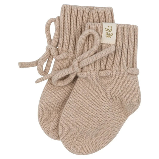 Baby Hausschuhe Latte (Merinowolle/Kaschmir) - Moalie