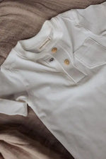 Baby t-shirt van zachte jersey met zakje – model miles Moalie