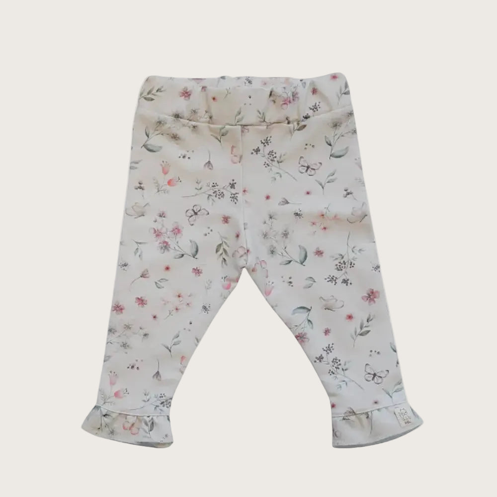 product foto van Baby legging met bloemen print en ruffles 