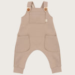 Baby tuinbroek/ salopette in zandkleur 