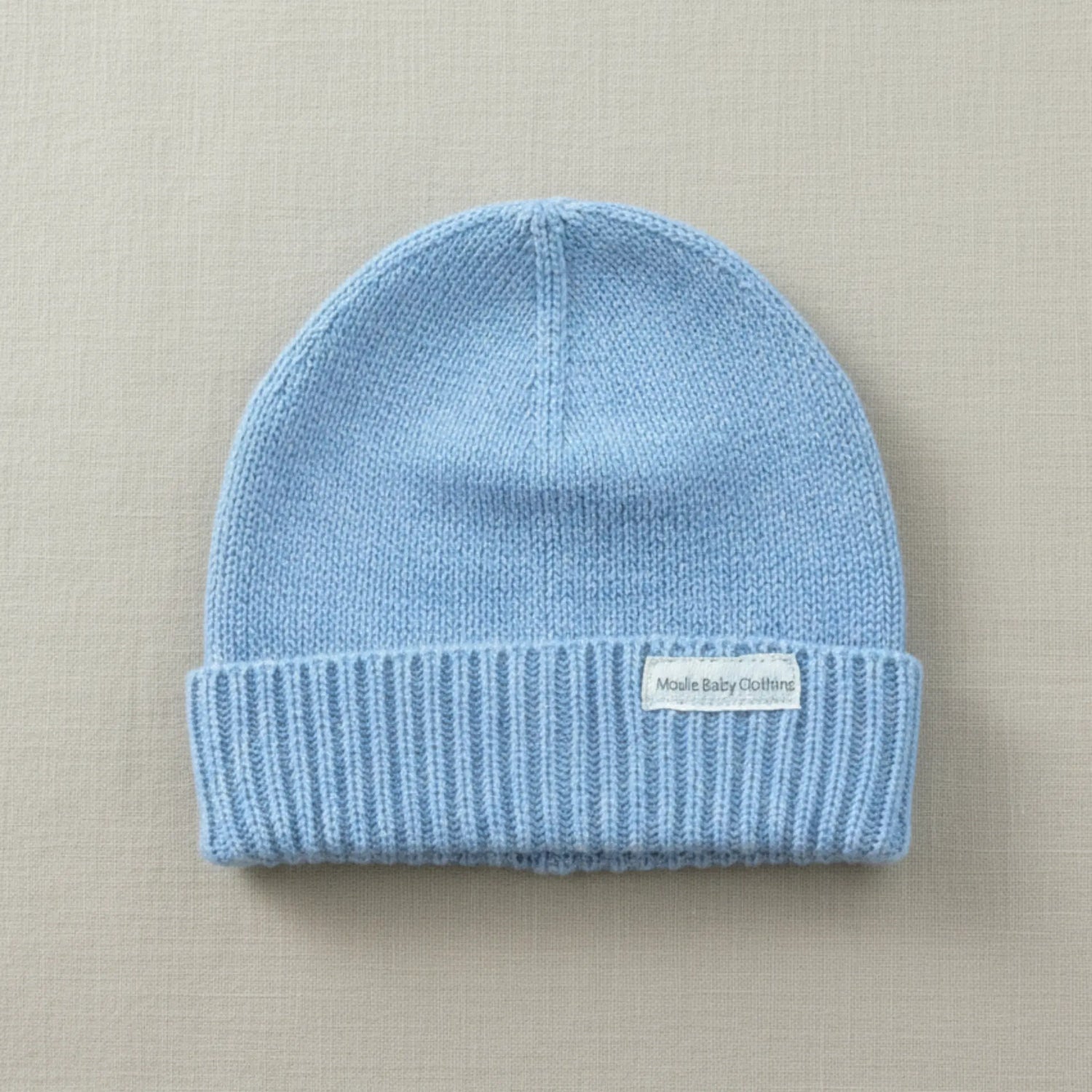 Merinowollen Baby Muts – Soft Blue