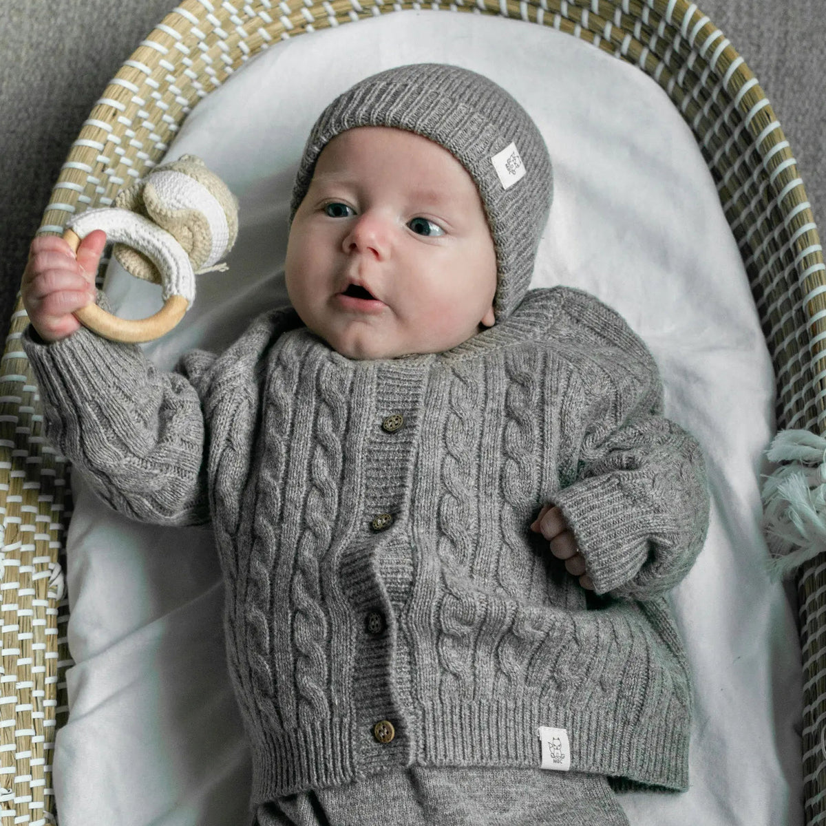 Beanie rice flower newborn 