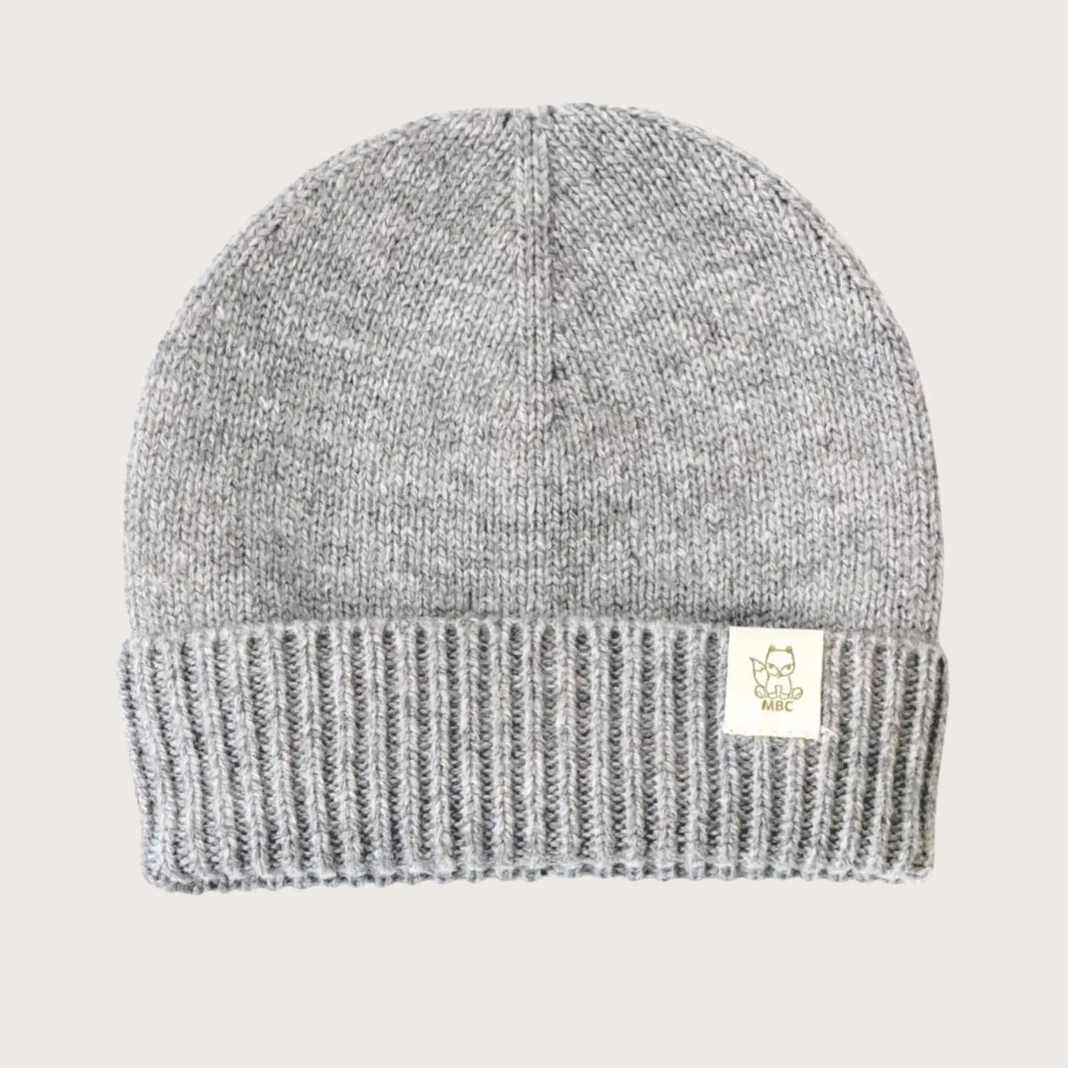 Merino & Cashmere beanie (Fine Knit) - Light Grey