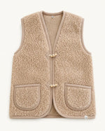 Beige Merinowollen gilet voor volwassenen