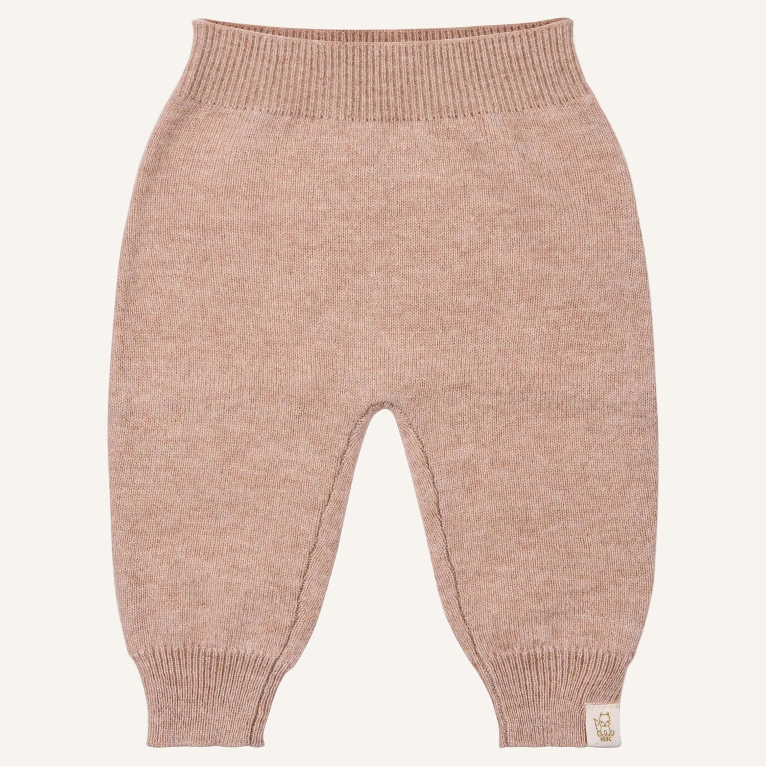 Beige wollen baby broekje van merinowol en cashmere - Sienna