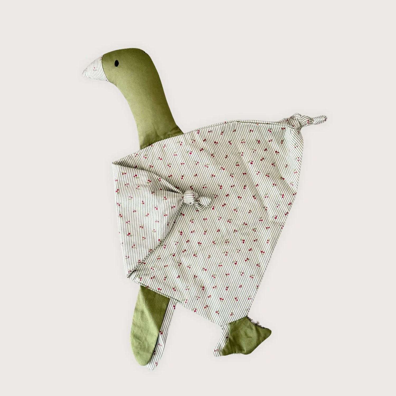 Knuffeldoekje gans met kersen print