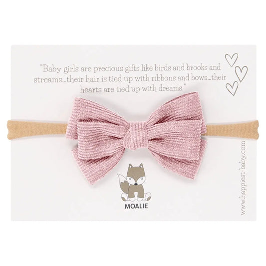 Stirnband Charlie Bow Pink - Moalie