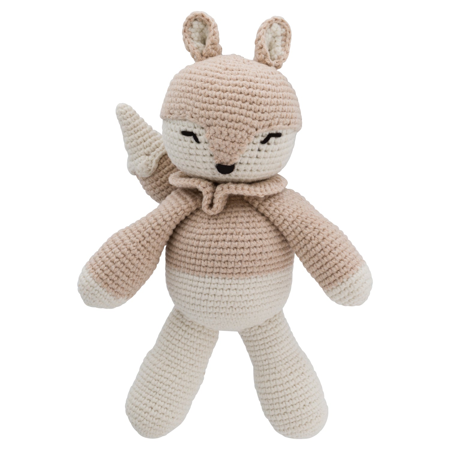 Gehaakte vos knuffel biologisch katoen — handgemaakt