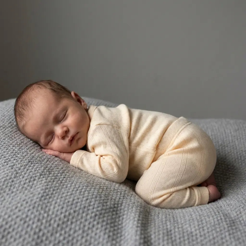 Overslagromper Pointelle – Butter Cream