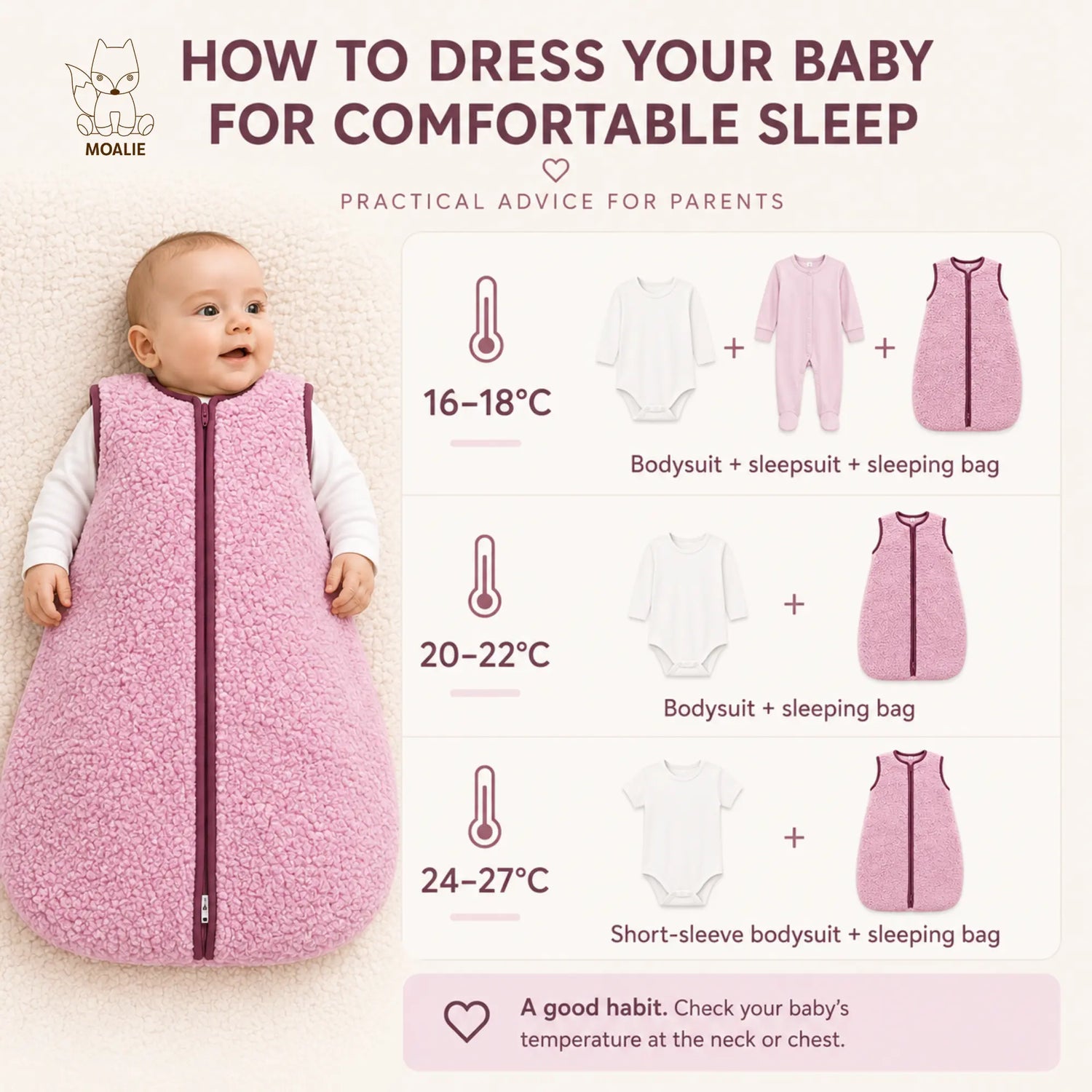 The Merino Sleeping Bag | 100% Merinowol — Roze