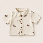 Katoenen baby polo shirt met vliegtuig print