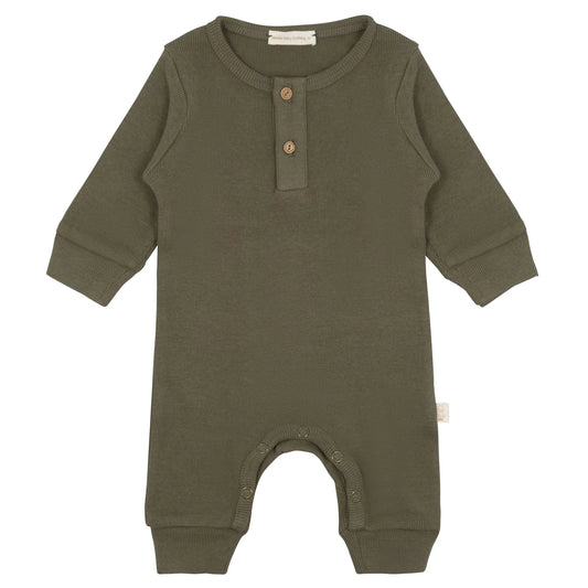 Baby Overall army grün mit Druckknöpfen 
