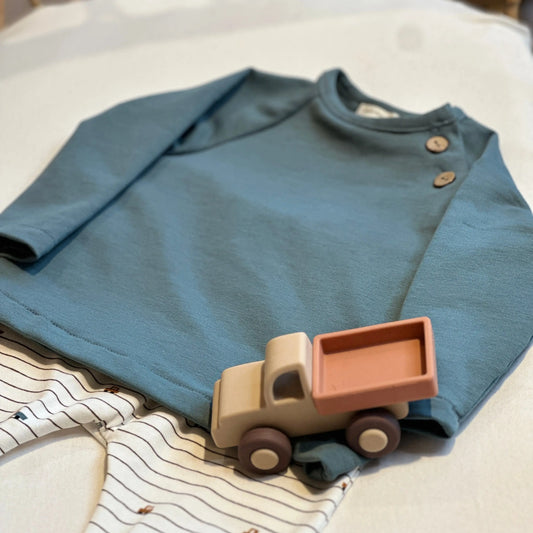 Sweatshirt für Jungen Türkisblau