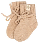 Merino wollen baby en peuter slofjes Beige - Moalie