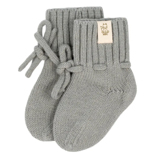 Merinowollen babyslofjes Sage – zacht, warm & ademend