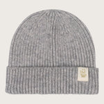 Grof gebreide babymuts van merinowol en cashmere in grijs