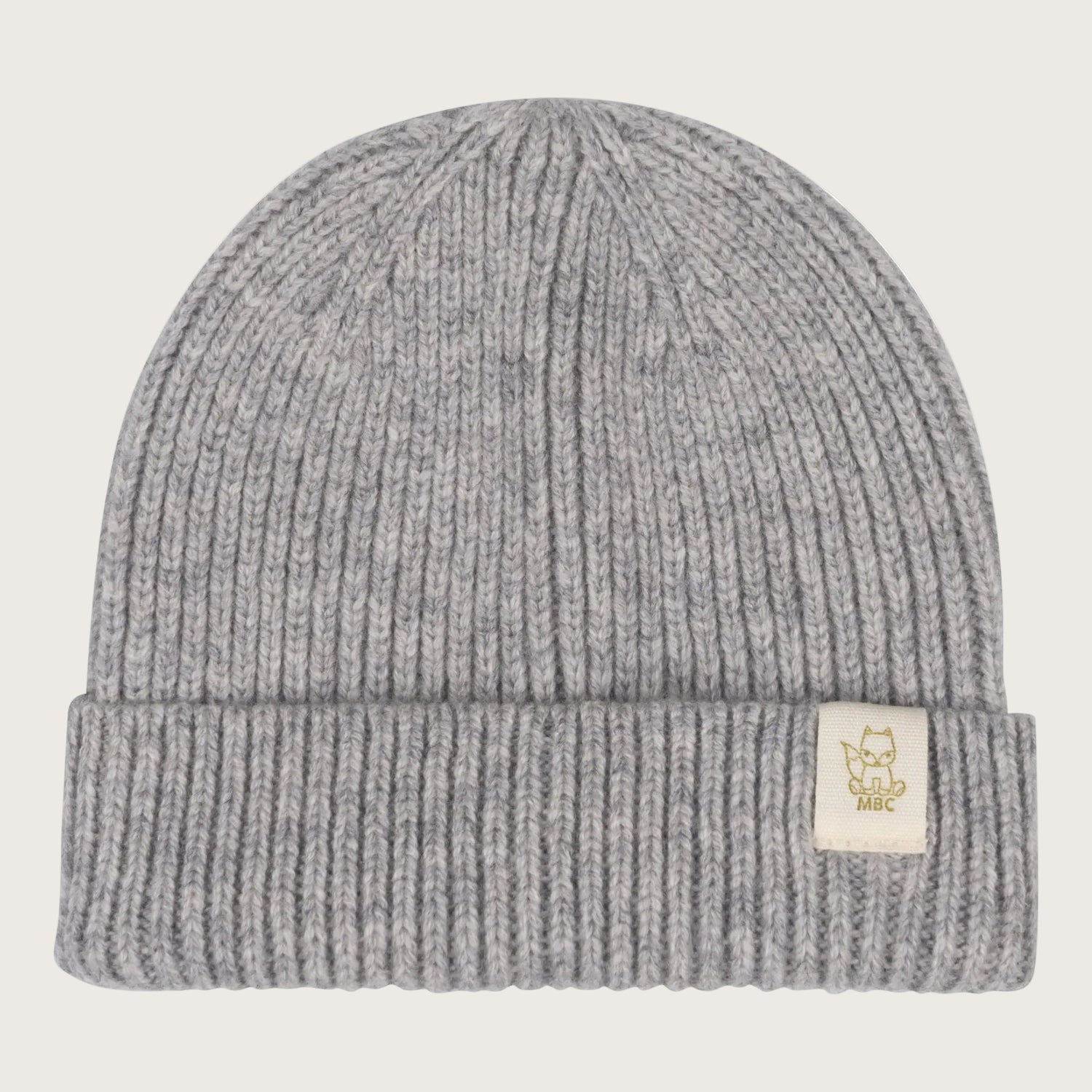 Grof gebreide babymuts van merinowol en cashmere in grijs