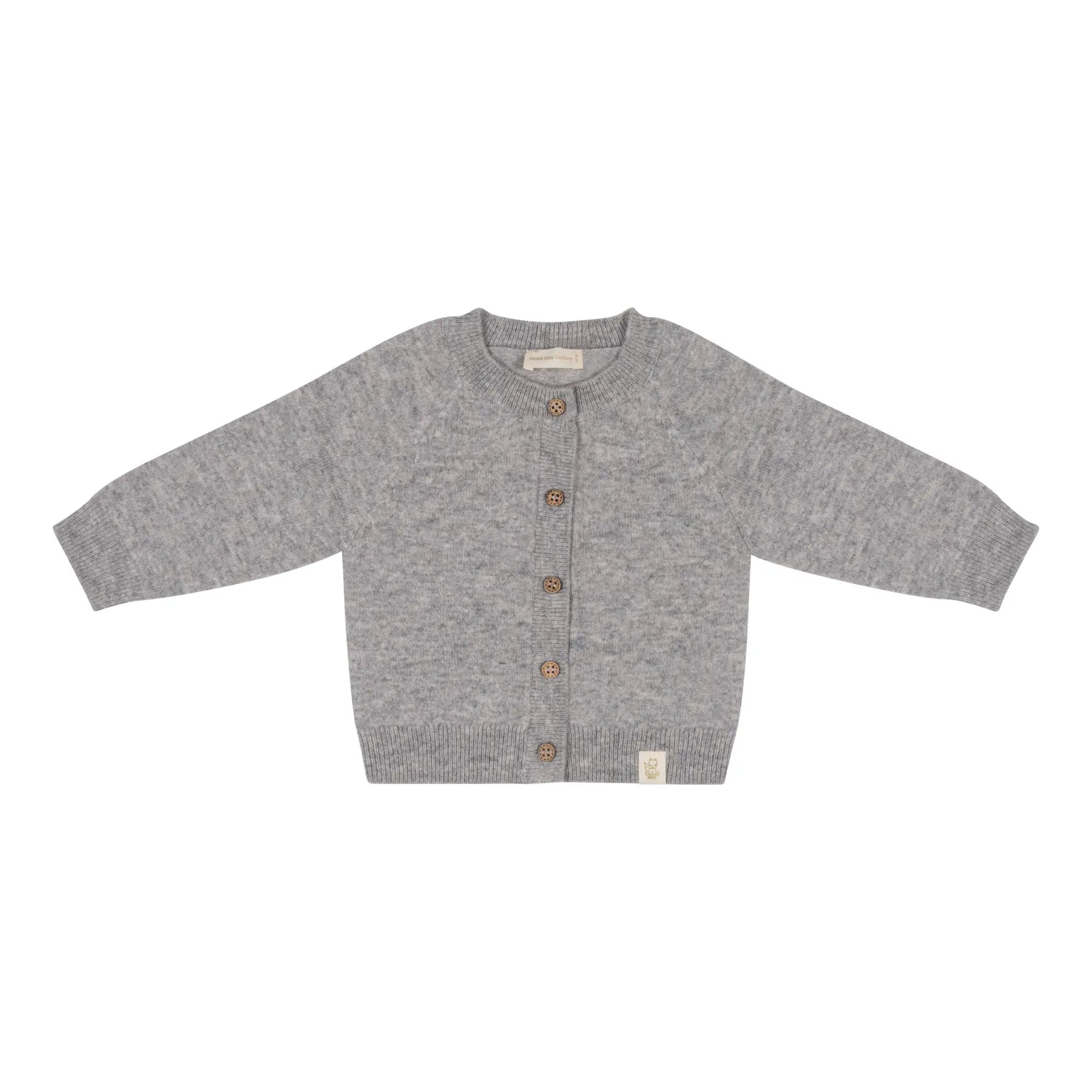 Baby vestje van merinowol en cashmere in zacht grijs 