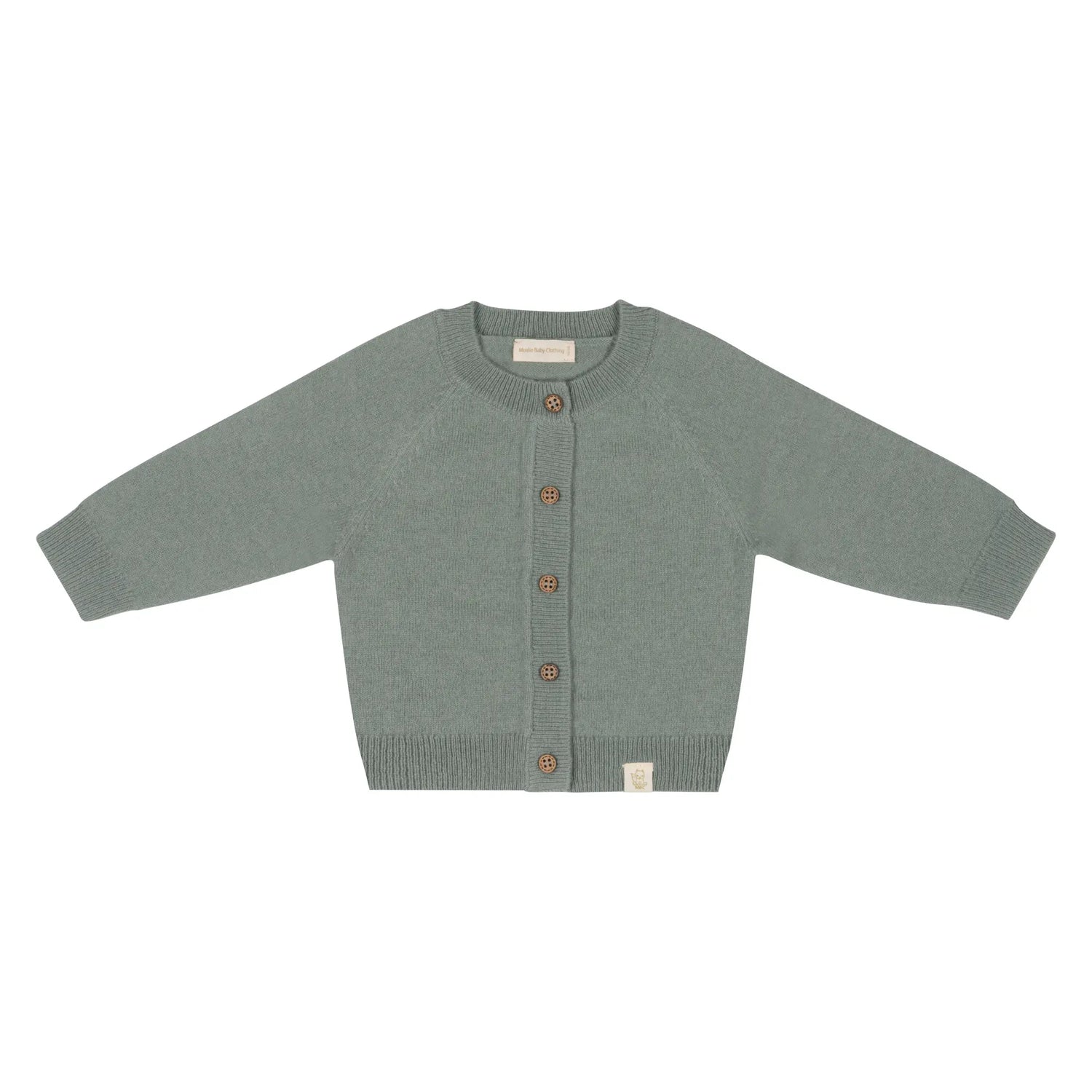 Babyvestje van merinowol en cashmere in Sage groen