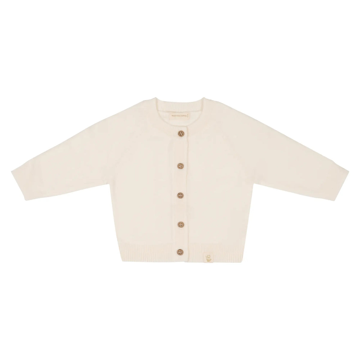 Babyvestje van merinowol en cashmere in cremekleur/ off white