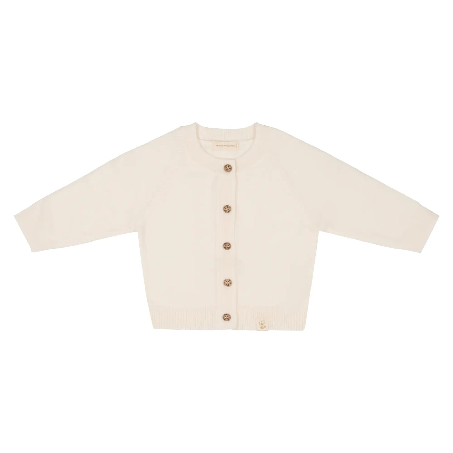 Babyvestje van merinowol en cashmere in cremekleur/ off white