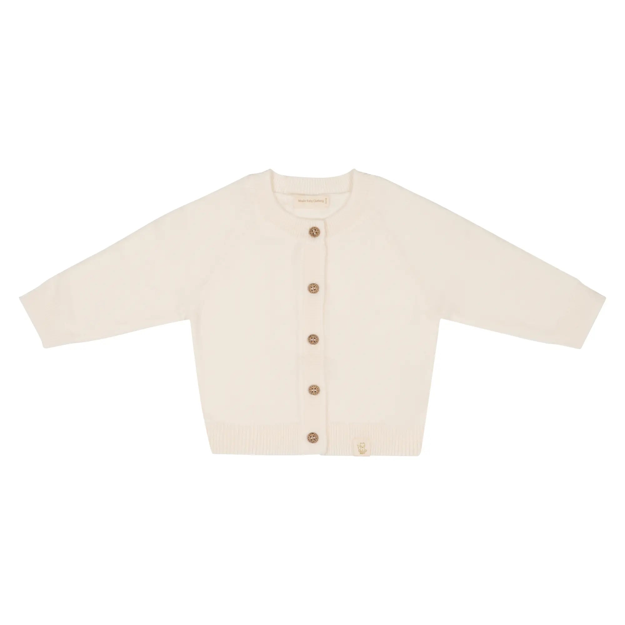 Babyvestje van merinowol en cashmere in cremekleur/ off white