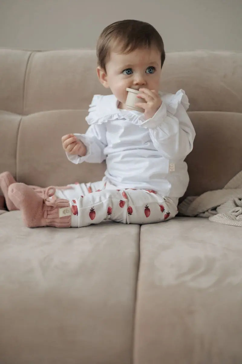 Merinowolle Baby Hausschuhe Dusty Pink - Moalie