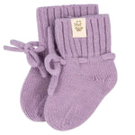 Merino wollen baby slofjes Lavender - Moalie