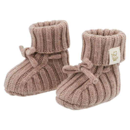 Moalie Newborn Merino Hausschuhe Lehm - Moalie