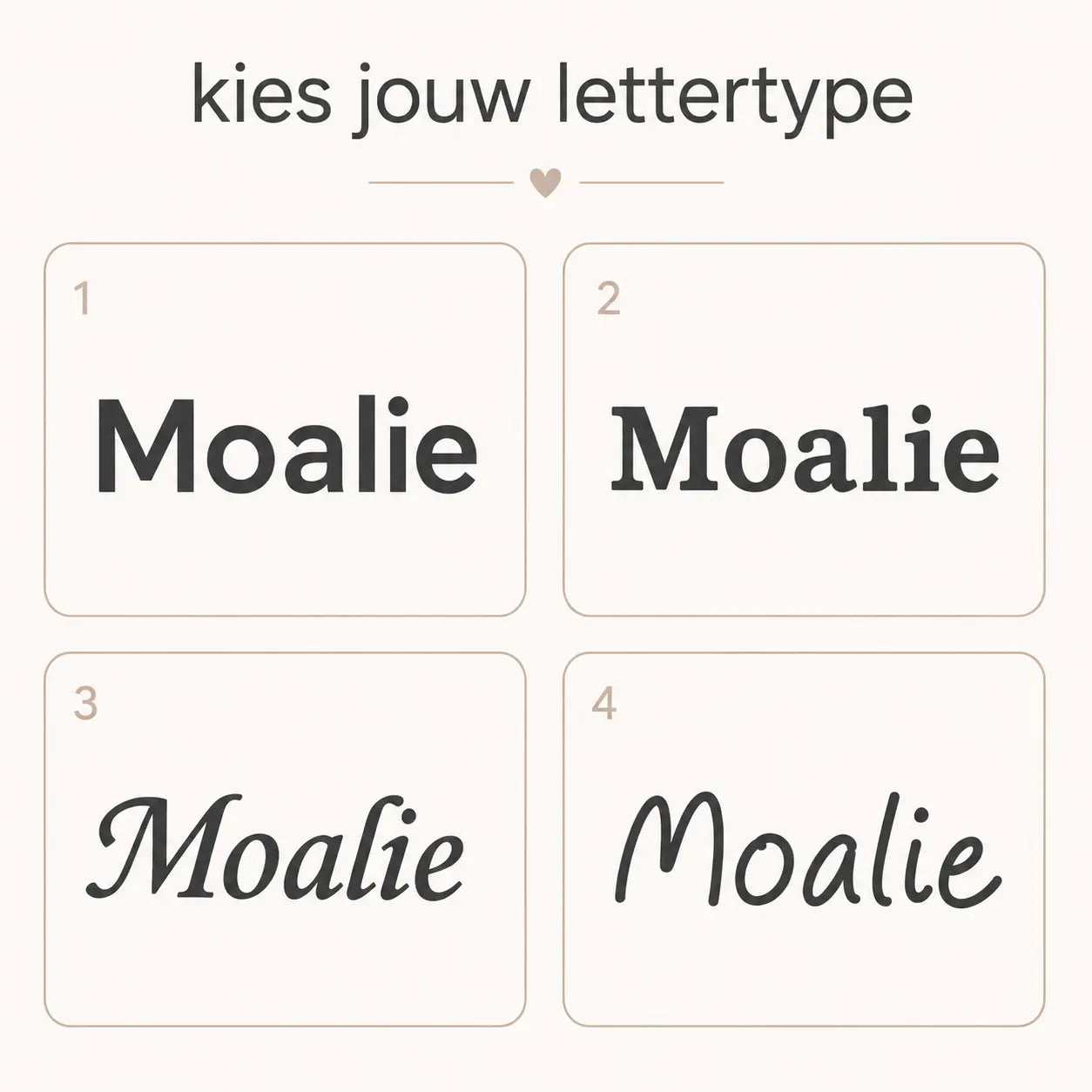 Moalie lettertypen voor borduring