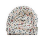 Gebloemde baby muts 
