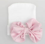 Newborn Mutsje Roze Chiffon strik - Moalie