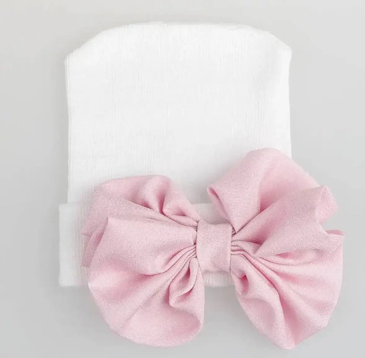 Neugeborenenmütze Rosa Chiffon Schleife - Moalie