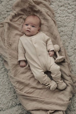 Newborn Merino wollen slofjes Beige - Moalie