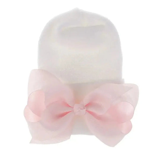 Neugeborenes Hut weich rosa Schleife - Moalie