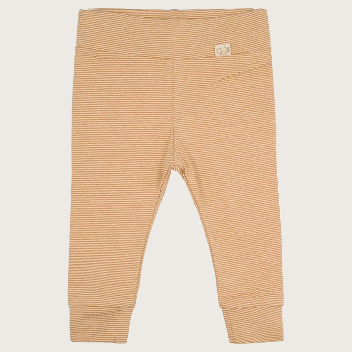 Oker geel en wit gestreepte baby legging 