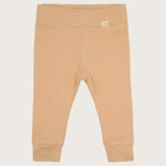 Oker geel en wit gestreepte baby legging 