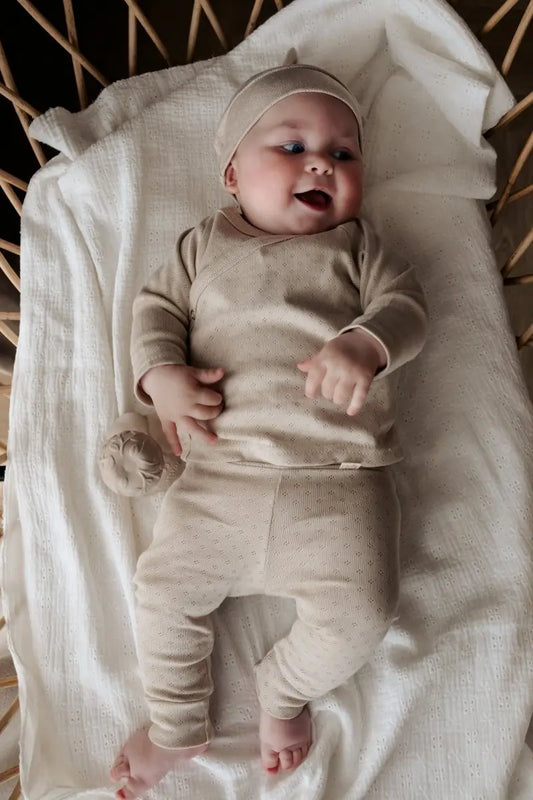 Wickelpulli Pointelle beige - Moalie