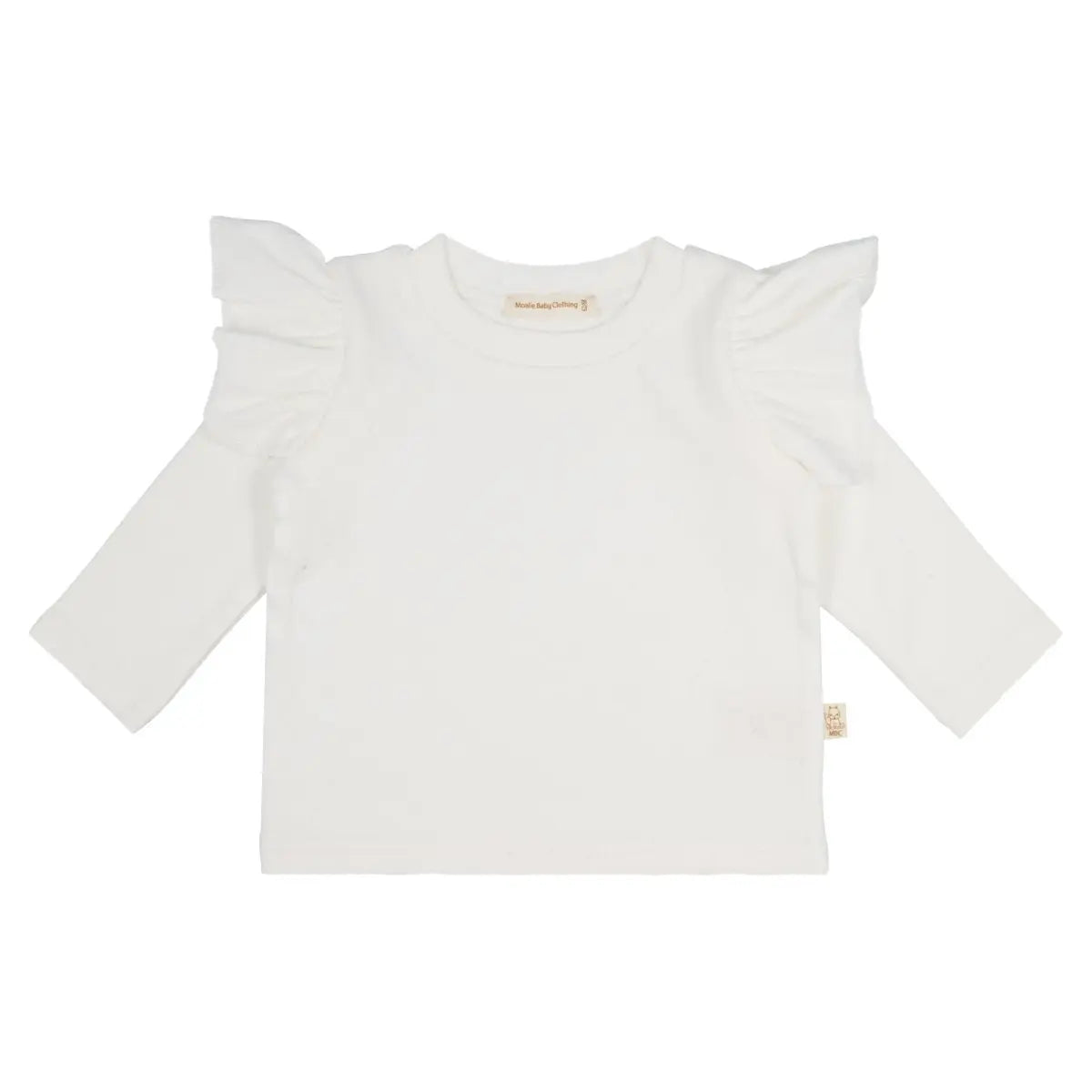 Pointelle Rüschenhemd Off White - Moalie