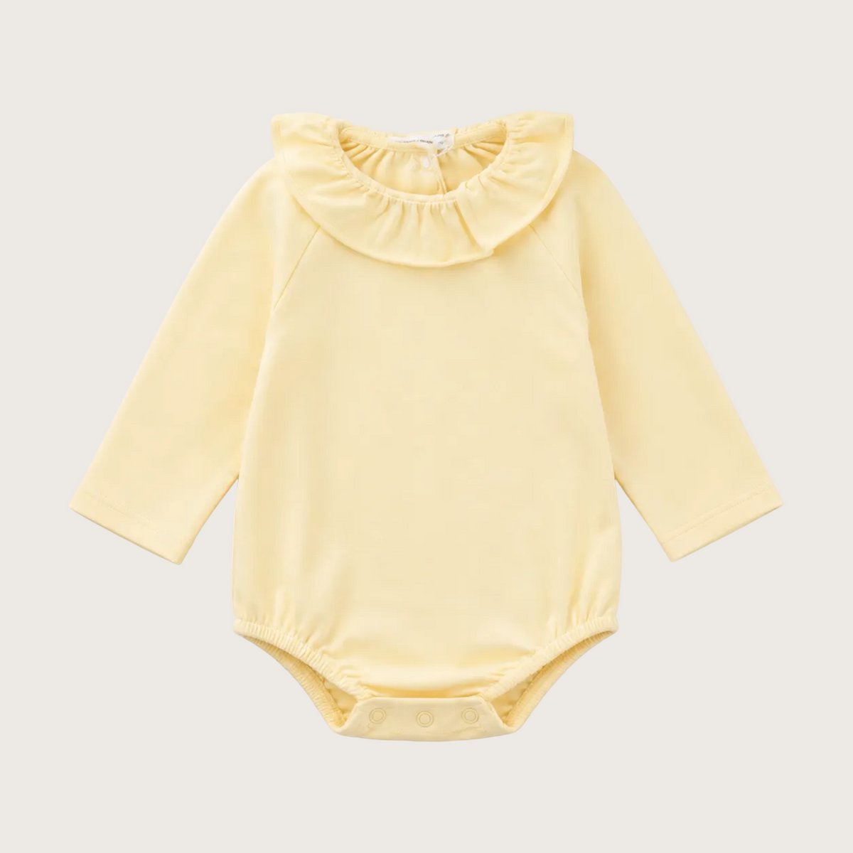 Romper met ruffle kraagje in buttercup yellow
