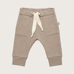 Taupe kleurige french terry baby jogger 