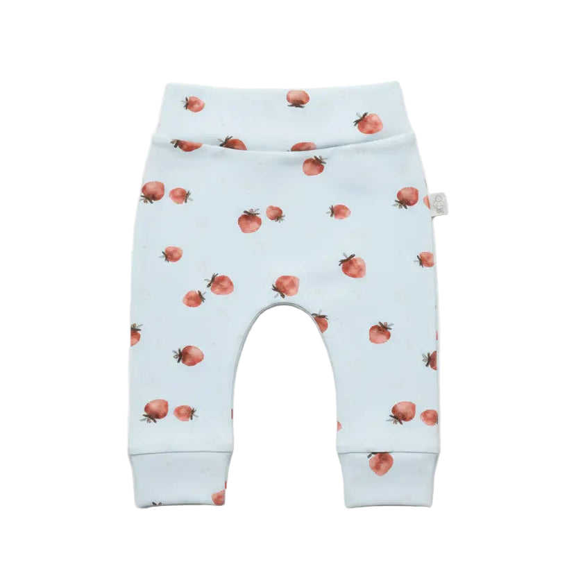 Wit babybroekje met aardbeienprint